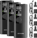 Dual-Pack Portable Air Compressor Power Kit  Cordless Tire Inflator Bundle with Home & On-the-Go Charging Accessories