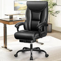 Spacious Rotating Computer Chair with Lumbar Support and Elevated Seat – Heavy-Duty Office Desk Chair
