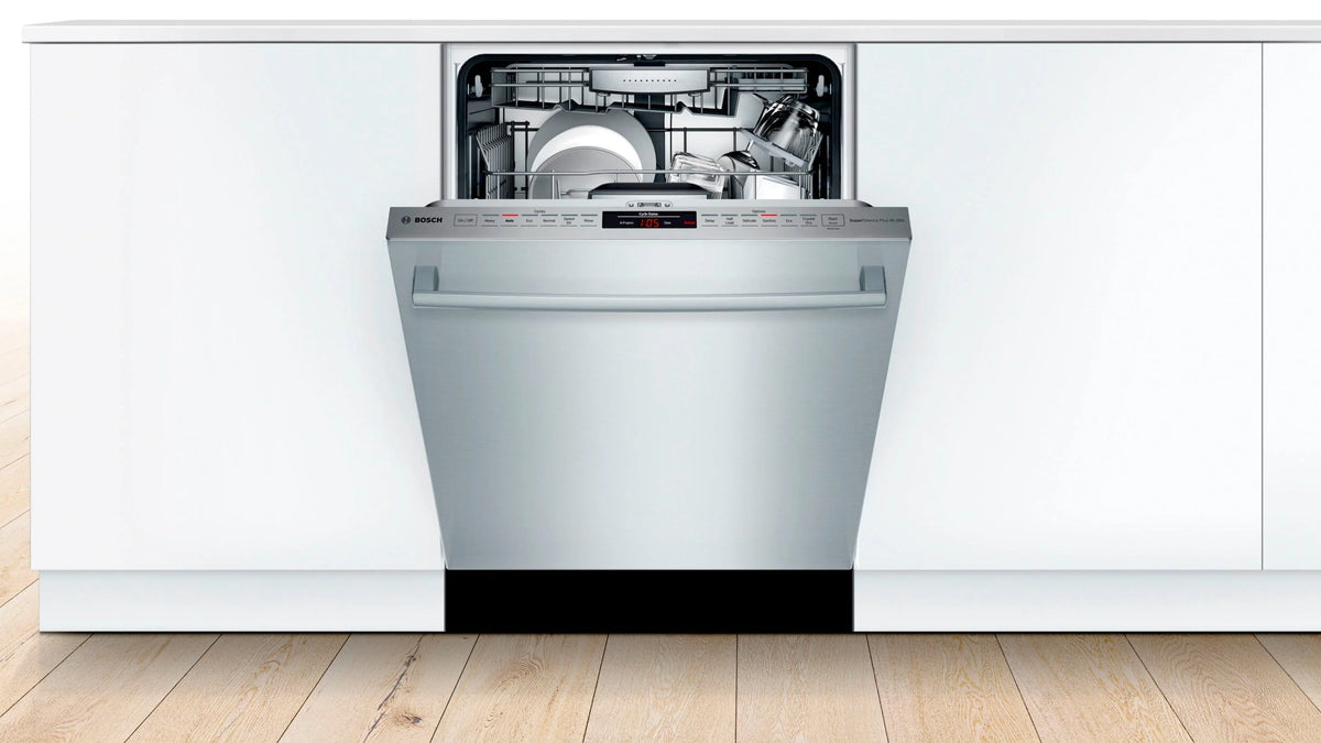 Bosch - 800 Series 24" Top Control Built-In Dishwasher with CrystalDry, Stainless Steel Tub, 3rd Rack, 40 dBa - Stainless steel