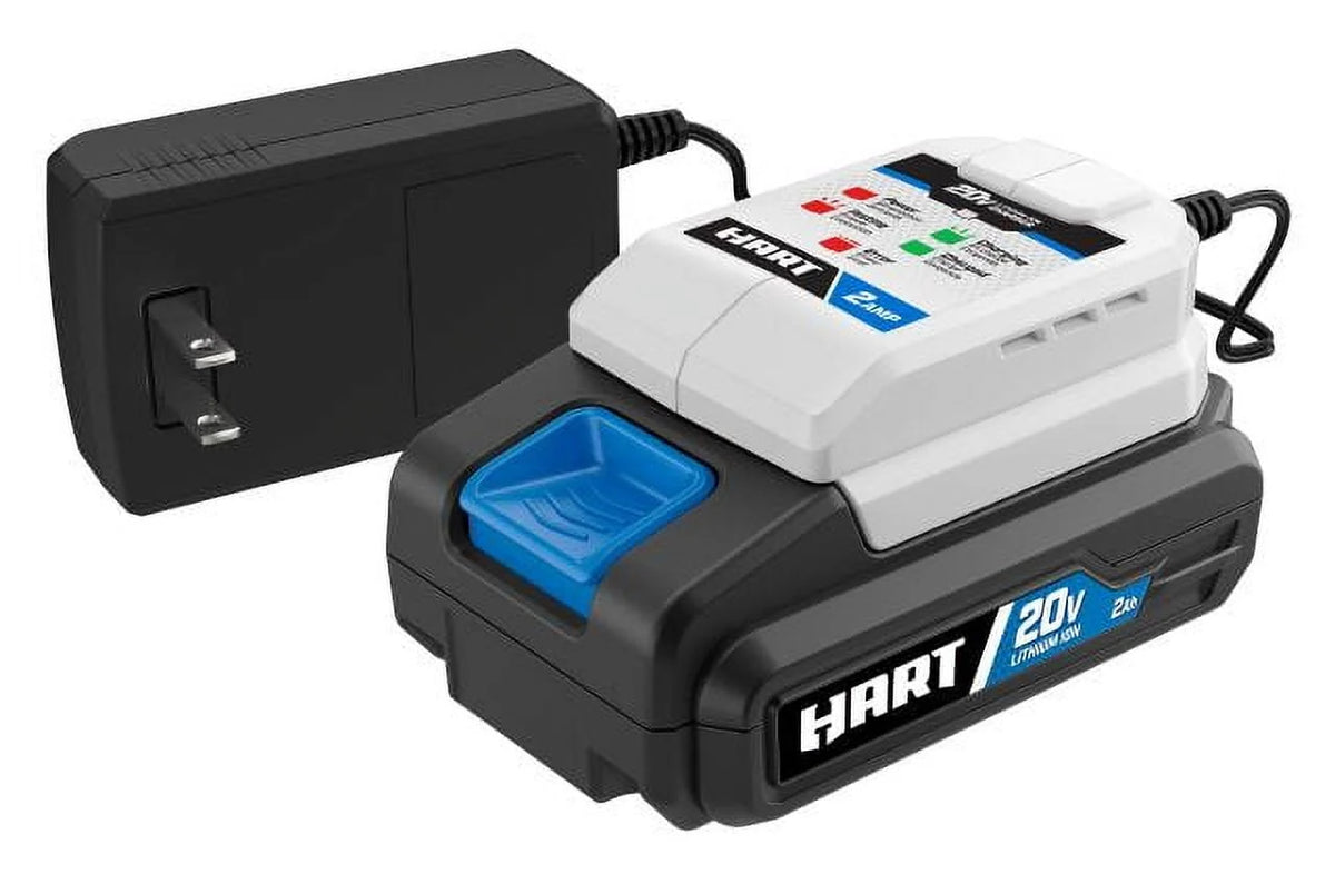 HART 20-Volt 1/2-inch Impact Wrench and 1/2-inch Impact Socket Set, MM Bundle, (1) 2.0Ah 20V Lithium-Ion Battery and Fast Charger