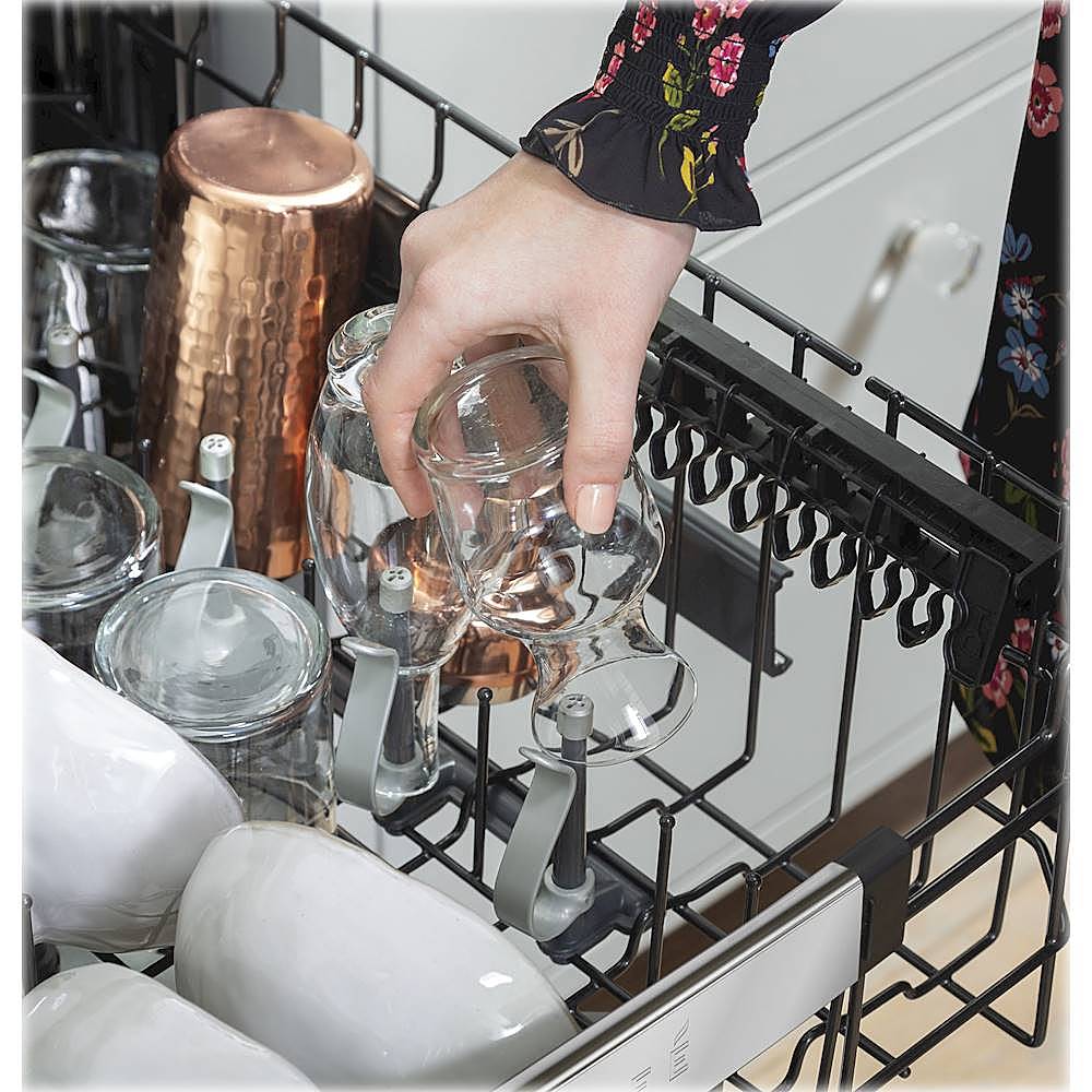 Café - 24" Top Control Tall Tub Built-In Dishwasher with Stainless Steel Tub - Matte white