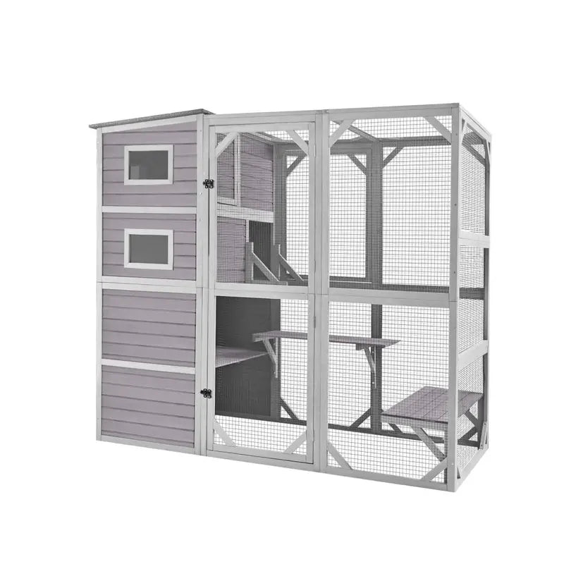 COZIWOW 4-Tier Weatherproof Enclosure with Reinforced Roof  Outdoor Storage Solution