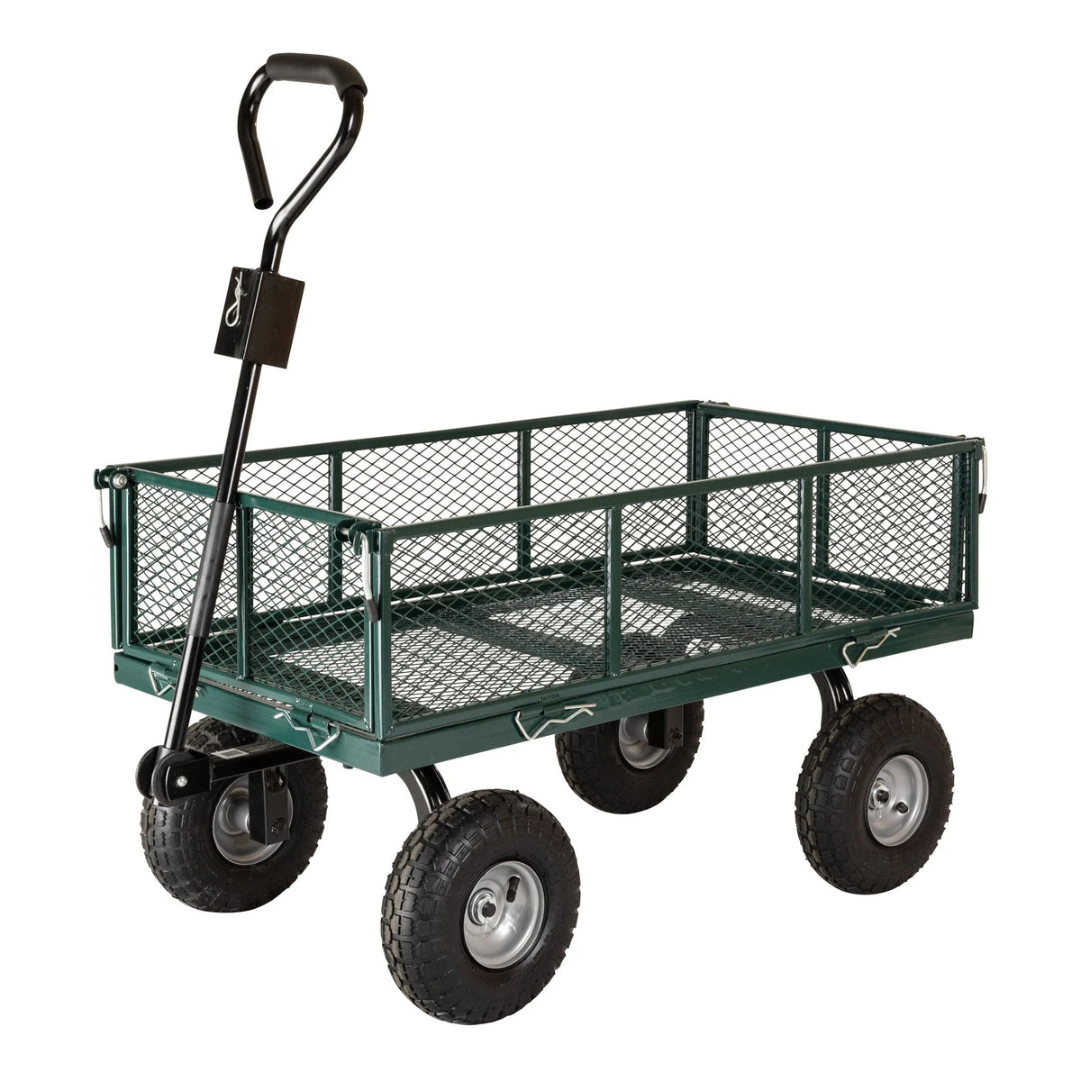 Garden Star 700lb Capacity . 38” x 20” Towable Mesh Garden Utility Cart