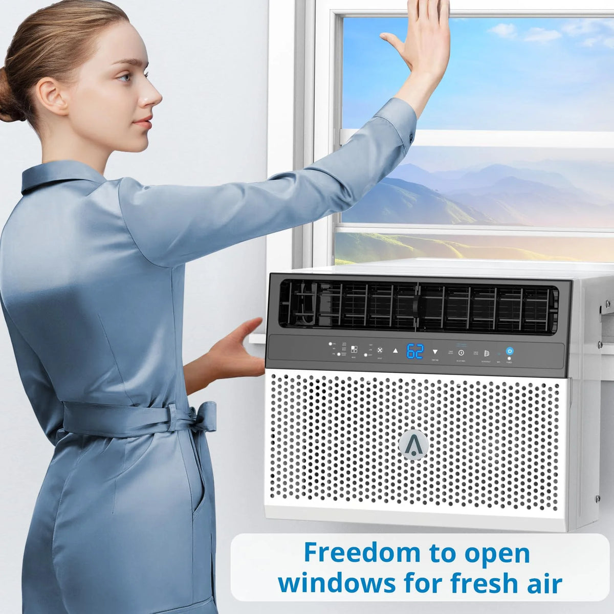 TROPOW 110V Window - Mounted Air Conditioner 6, 000 BTU with Remote/APP Control and ECO Mode