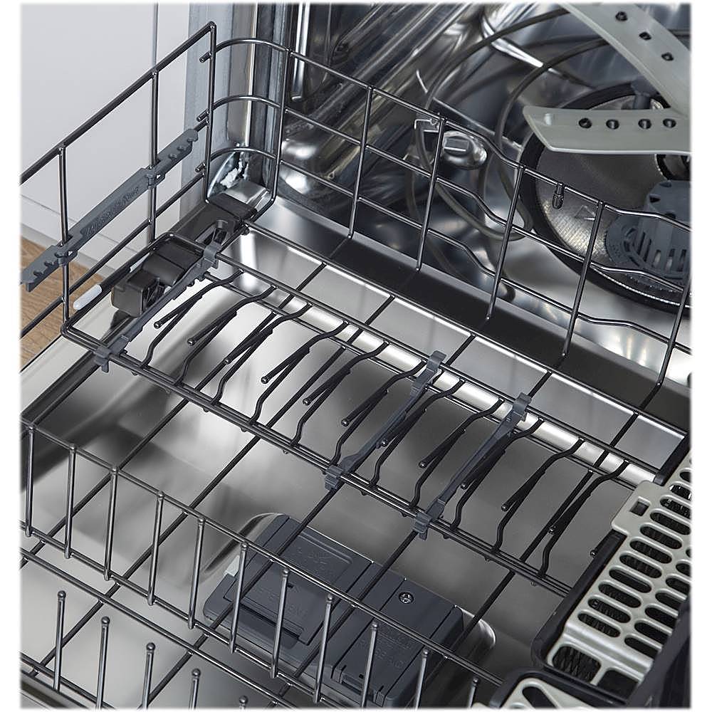 Café - 24" Top Control Tall Tub Built-In Dishwasher with Stainless Steel Tub and Silverware Jets - Stainless steel