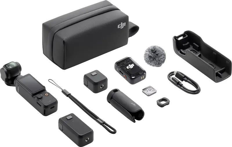 DJI Osmo Pocket 3 Creator Combo  4K Rotatable Gimbal Camera with 3-Axis Stabilization and Touchscreen