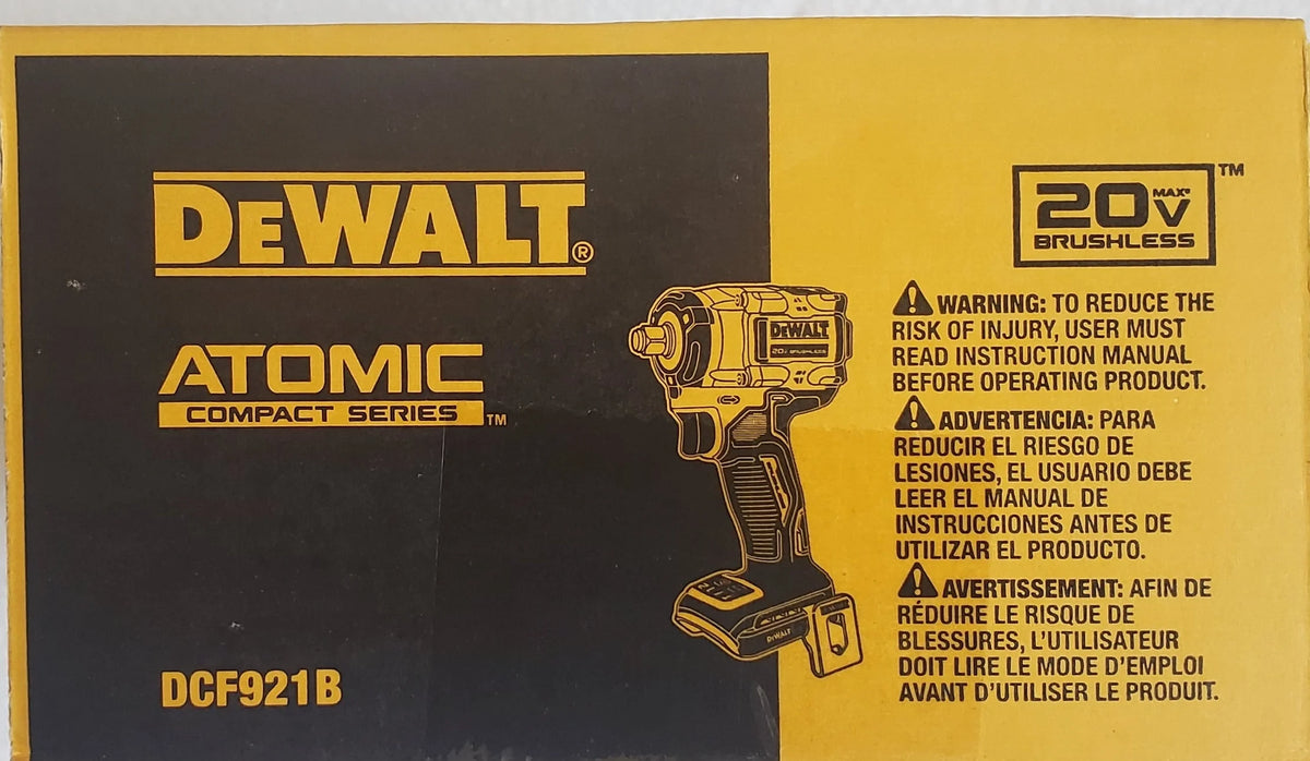 Dewalt DCF921B ATOMIC 20-Volt MAX Cordless Brushless 1/2 in. Impact Wrench (Tool-Only)