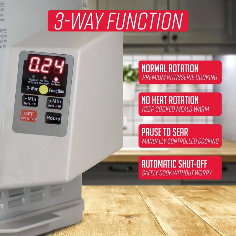 Digital Platinum Showtime Countertop Rotisserie Oven  ST5000PLAT Model with Precise Temperature Control and Multi-Function Cooking