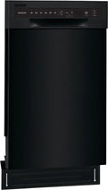 Frigidaire - 18" Compact Front Control Built-In Dishwasher with Stainless Steel Tub, 52 dBA - Black