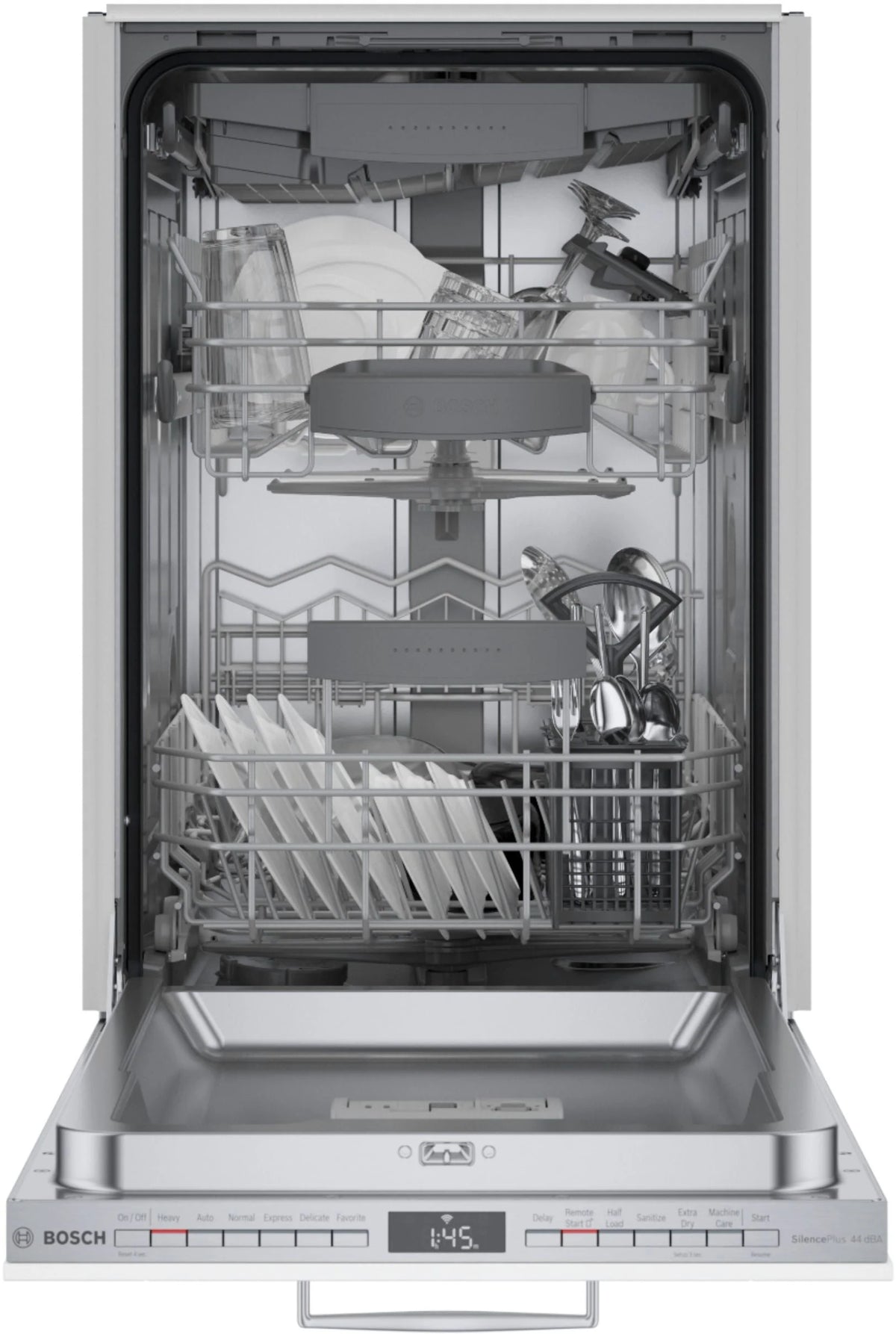 Bosch - 800 Series 18" Top Control Smart Built-In Dishwasher with 3rd Rack and 44 dBA - Custom Panel Ready