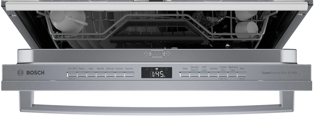 Bosch - 800 Series 24" Top Control Smart Built-In Dishwasher with 3rd Rack and 42 dBA - Silver