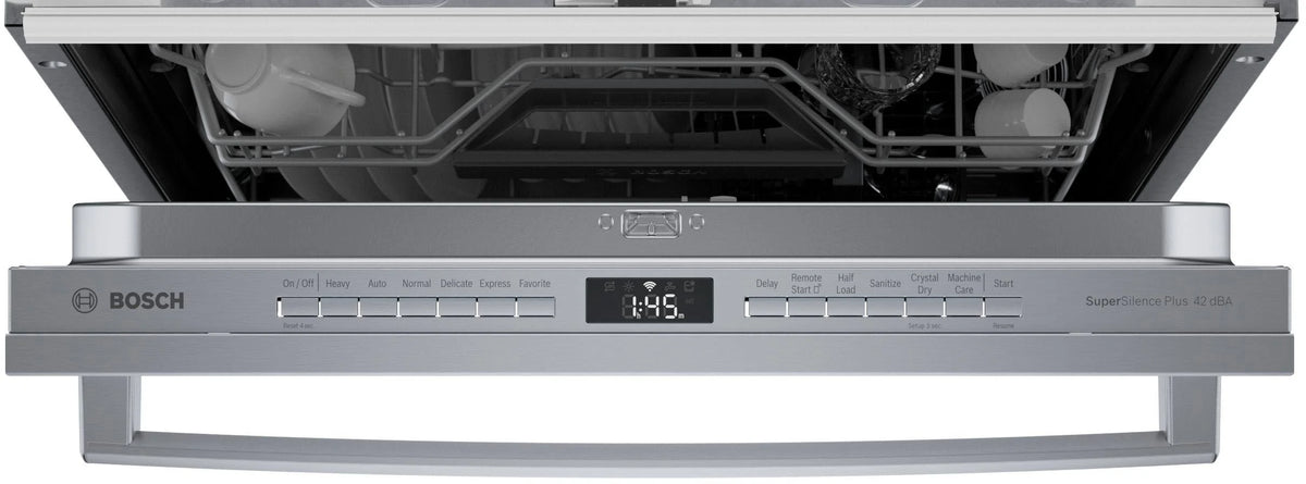 Bosch - 800 Series 24" Top Control Smart Built-In Dishwasher with 3rd Rack and 42 dBA - Silver