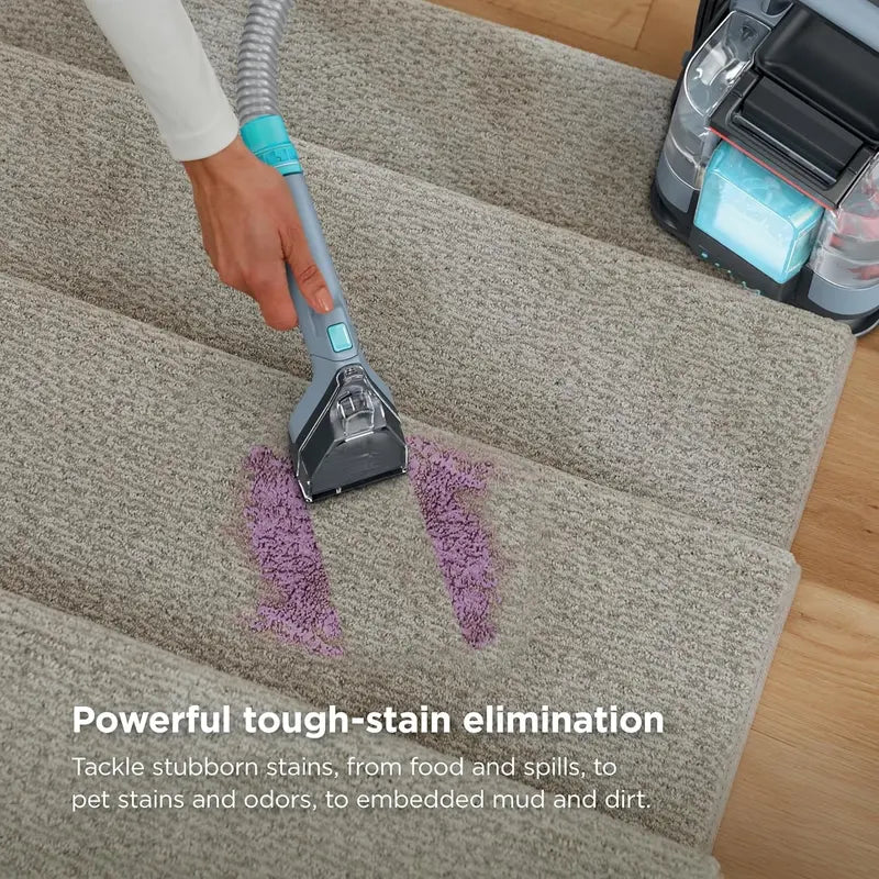 StainStriker PX202BRN Portable Carpet & Upholstery Cleaner – Nordic Blue, Includes XL Tools & Full-Size Solution