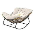 Deluxe Patio Rocking Chair  Indoor-Outdoor Comfort Recliner