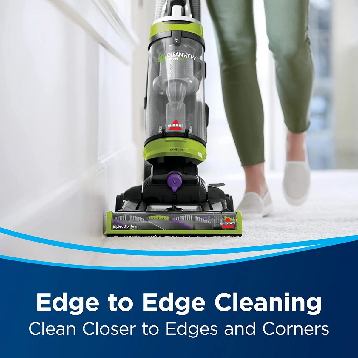 BISSELL 2252 CleanView Swivel Upright Bagless Vacuum with Swivel Steering . Powerful Pet Hair Pick Up . Specialized Pet Tools . Large Capacity Dirt Tank . Easy Empty