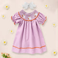 Infant Baby Girls Halloween Dress Ghost Embroidery Dress With Headband Party Costume Dresses