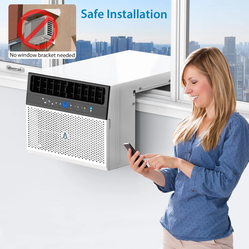 TROPOW 110V Window - Mounted Air Conditioner 6, 000 BTU with Remote/APP Control and ECO Mode