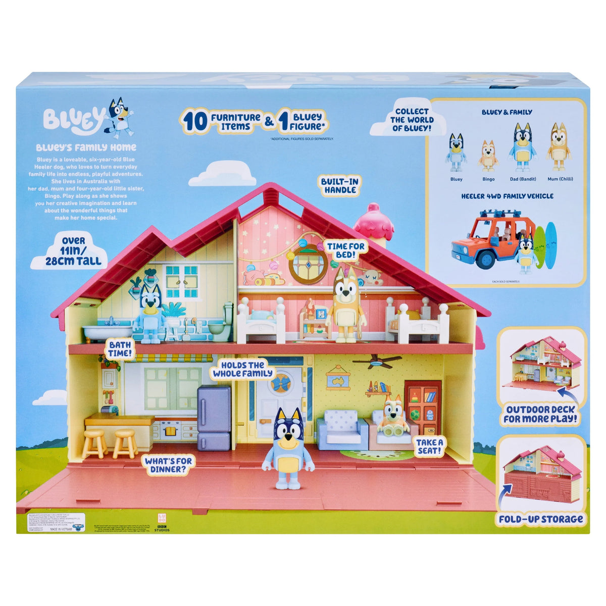 Bluey Family Home - Bluey 2.5-3 Figure with Home Playset"