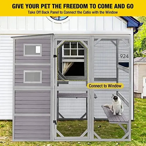COZIWOW 4-Tier Weatherproof Enclosure with Reinforced Roof  Outdoor Storage Solution