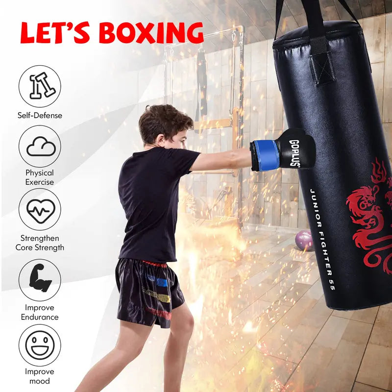 Complete Boxing Training Set  40-LB Heavy Bag, Gloves, Duffel Bag & Jump Rope
