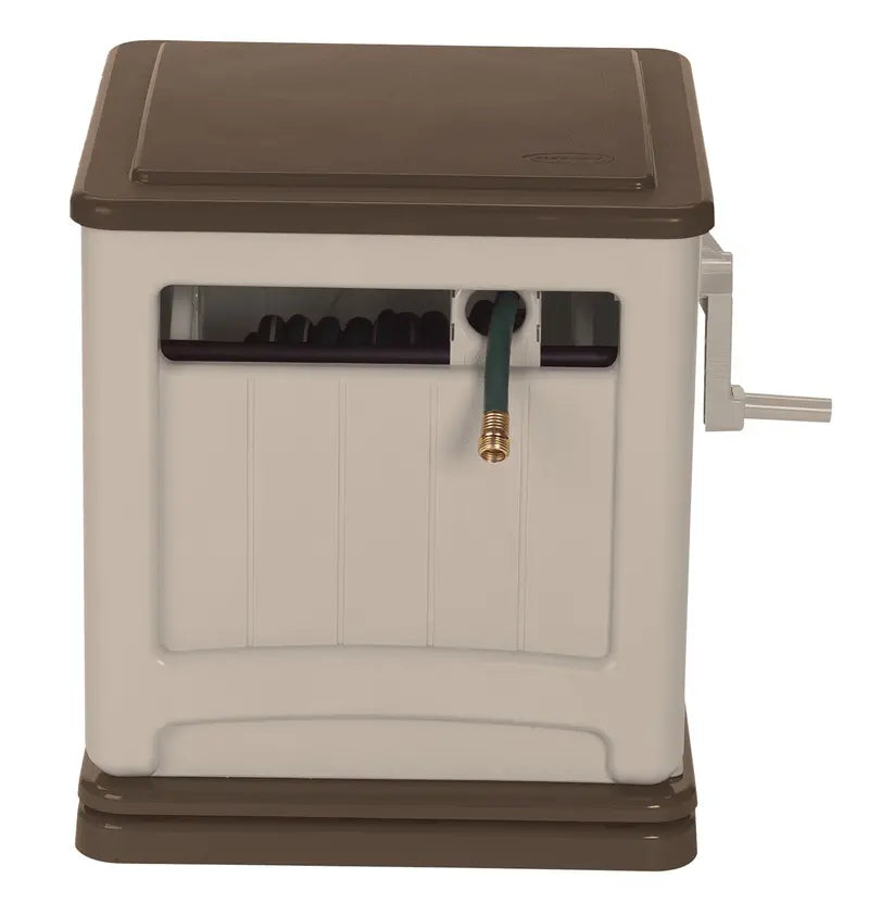 Suncast 225 ft. Resin Smart Trak Hose Reel with Swivel Base, Taupe