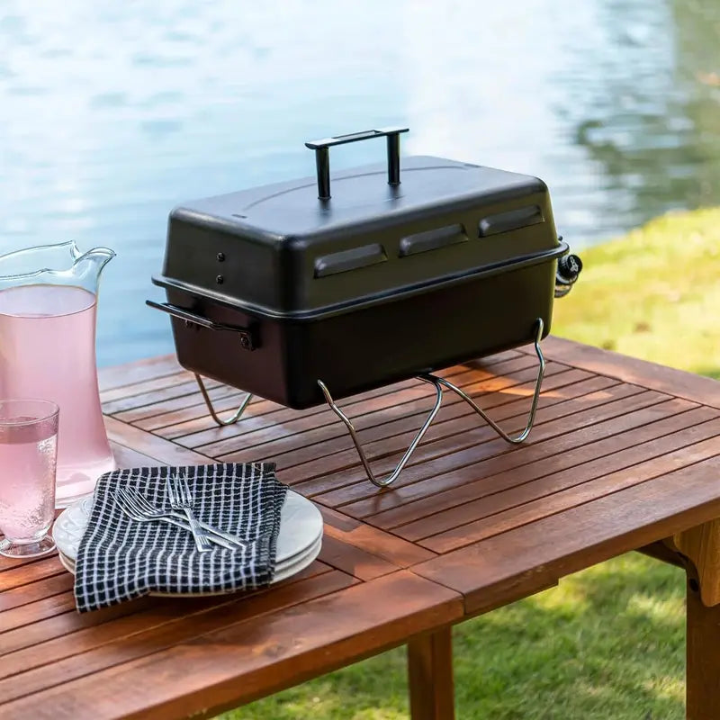 Stainless Steel Portable Propane Grill — Single-Burner Convective Design for On-the-Go Grilling