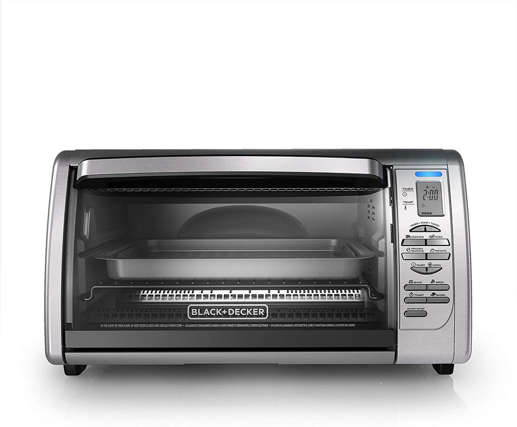 BLACK+DECKER 02648008504 Countertop Convection Toaster Oven . Silver . CTO6335S