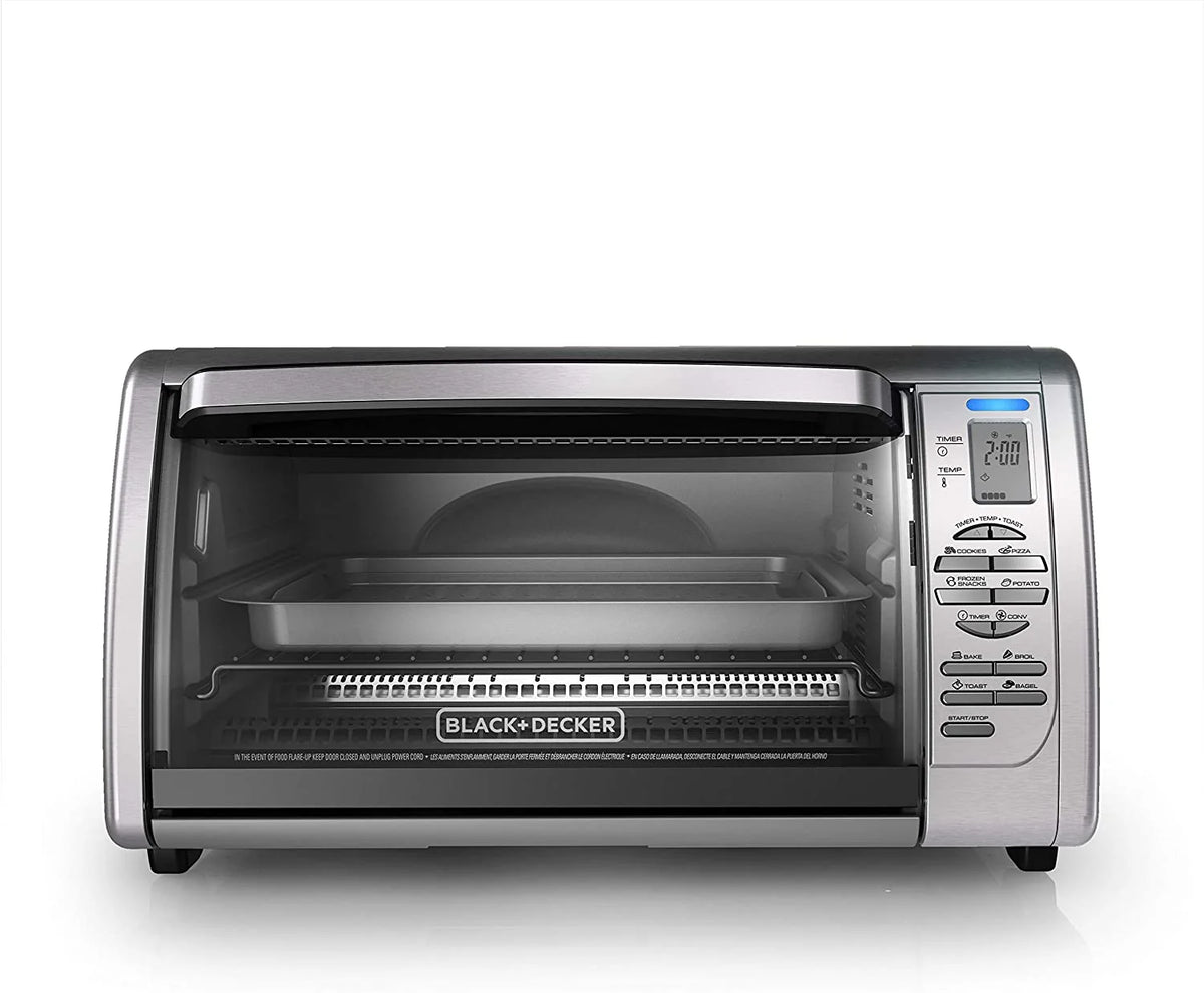BLACK+DECKER 02648008504 Countertop Convection Toaster Oven . Silver . CTO6335S