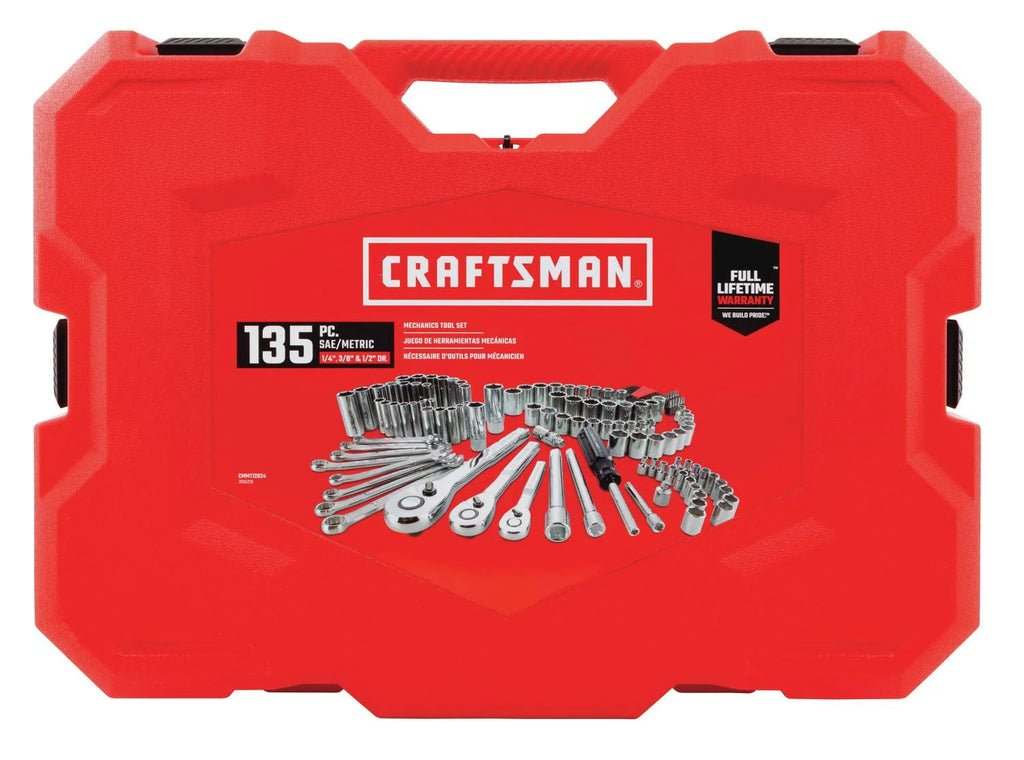CRAFTSMAN Mechanics Tool Set, SAE / Metric, 135-Piece (CMMT12024)…