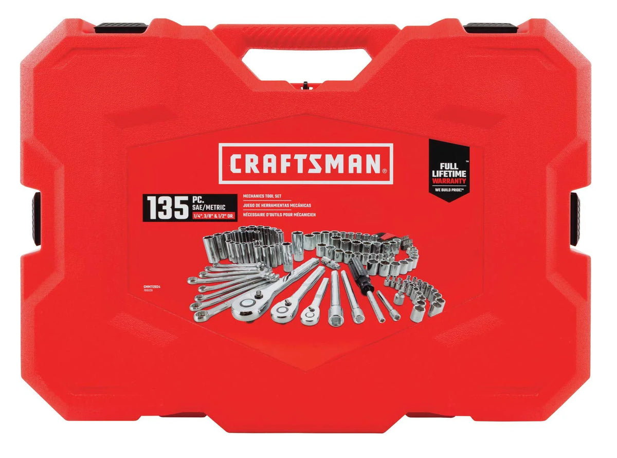 CRAFTSMAN Mechanics Tool Set, SAE / Metric, 135-Piece (CMMT12024)…