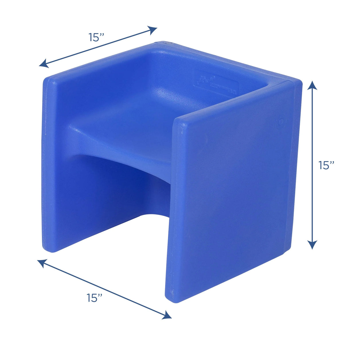 Children's Factory Indoor Outdoor Kids Cube Chair For Classroom & Playroom, Blue