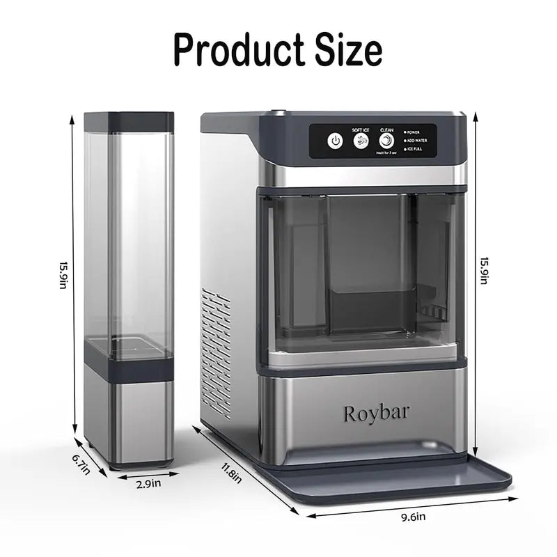 Countertop Ice Maker  41 lbs/24H Self-Cleaning Portable Ice Machine with 3L Detachable Tank for Home, Bar, or Office