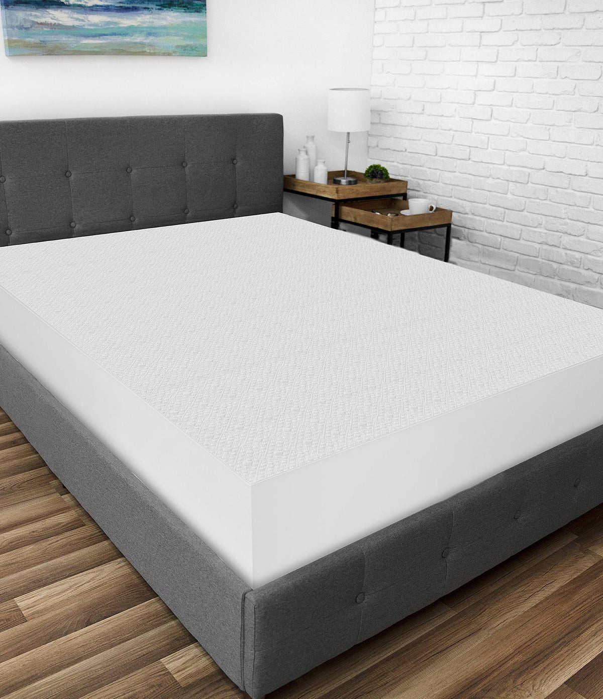 SensorPEDIC Cool Cotton Waterproof Mattress Protector White Twin