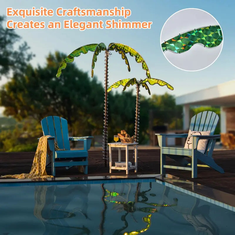 Outdoor Lighted Palm Tree Decor – Weatherproof Illuminated Patio Accent for Evening Ambiance