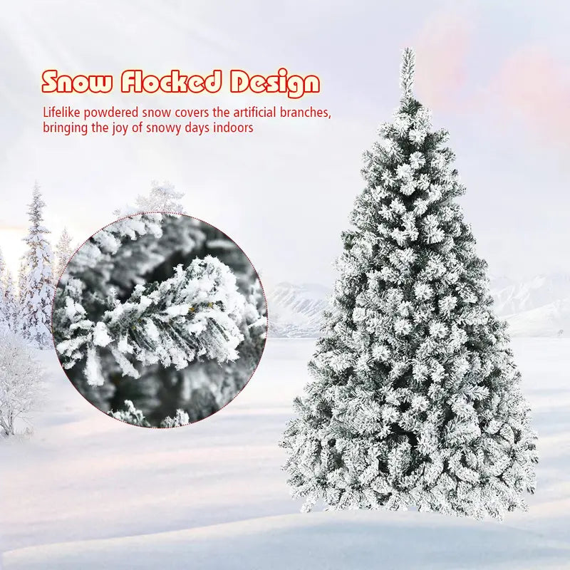 Tall Pre-Lit Artificial Christmas Tree – Available in 6ft, 7.5ft, and 9ft Hinged Designs