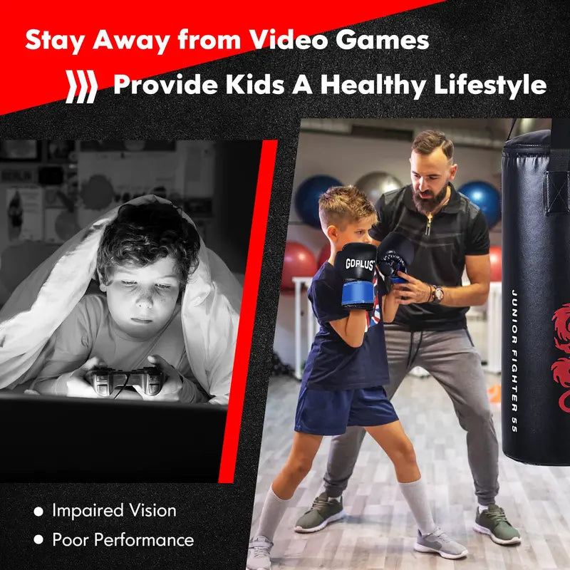 Complete Boxing Training Set  40-LB Heavy Bag, Gloves, Duffel Bag & Jump Rope