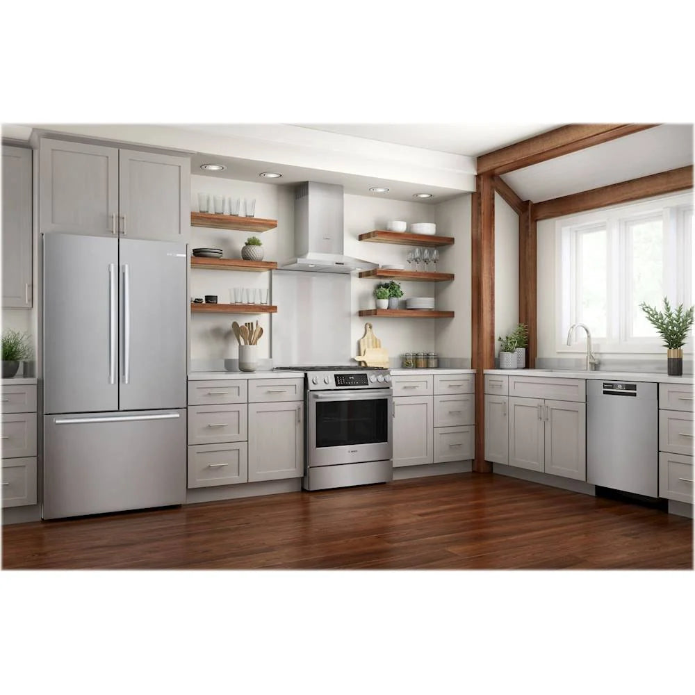 Bosch - 800 Series 24" Top Control Built-In Dishwasher with CrystalDry, Stainless Steel Tub, 3rd Rack, 42 dBa - Stainless steel