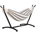 Sturdy Double Hammock Kit with Steel Stand for Yard, Patio, or Garden