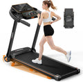Compact Foldable Home Treadmill with Adjustable Incline & Dual LED Display for Office or Living Space