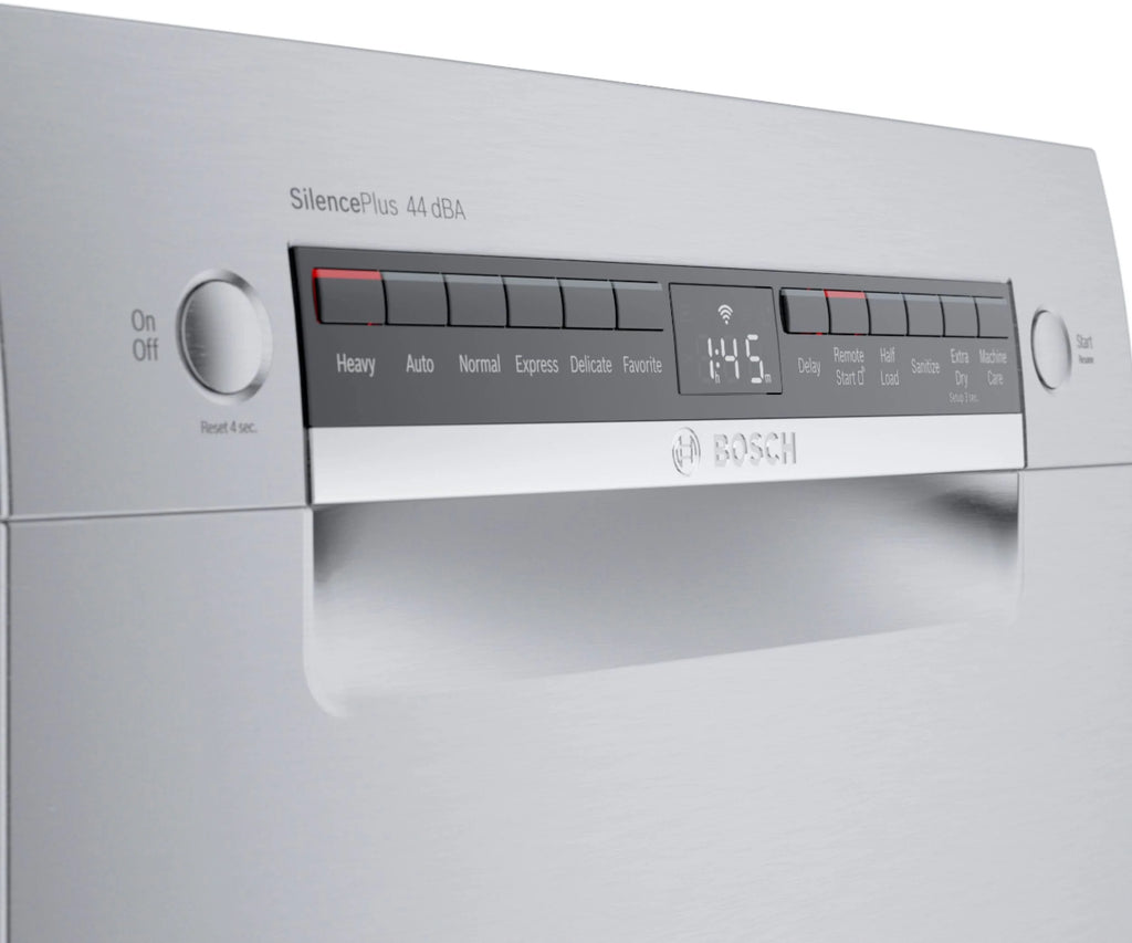 Bosch - 800 Series 18" Front Control Smart Built-In Stainless Steel Tub Dishwasher with 3rd Rack, 44 dBA - Stainless steel