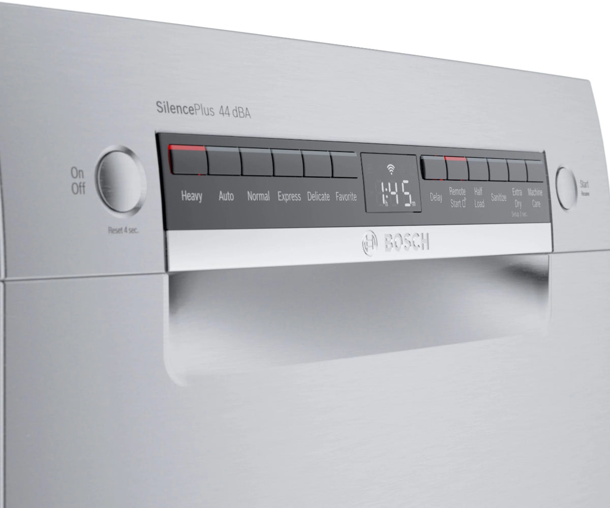 Bosch - 800 Series 18" Front Control Smart Built-In Stainless Steel Tub Dishwasher with 3rd Rack, 44 dBA - Stainless steel