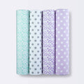 Flannel Baby Blankets Two by Two 4pk - Cloud Island Gray (Purple)